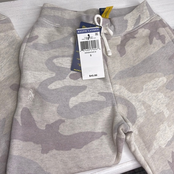 Polo Ralph Lauren Other - Polo Ralph Lauren boys camo light weight magic fleece joggers | size 5 | NWT